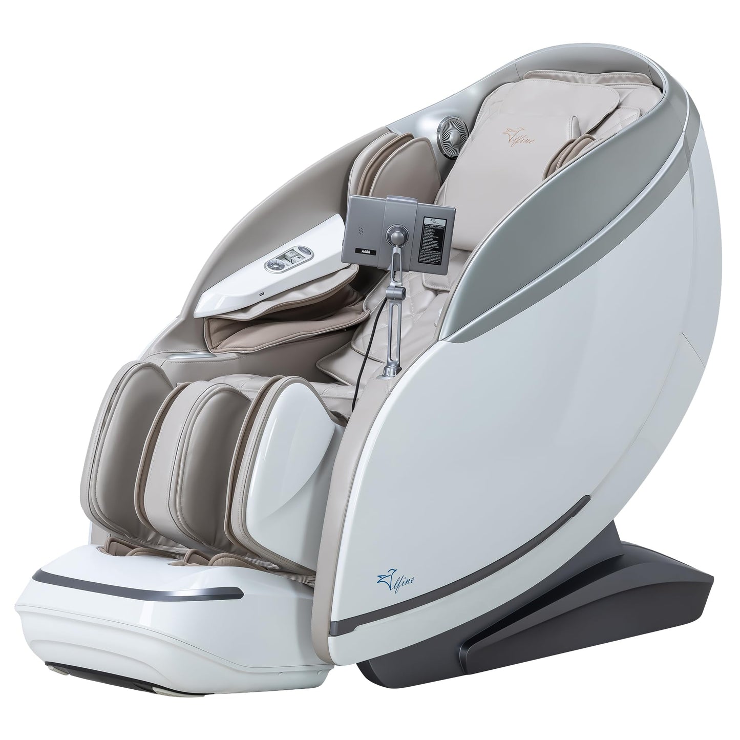 Alfine A688 Heaven Duet Massage Chair-4D & 3D Dual-Mechanism Zero Gravity Recliner with Yoga Stretch and Electric Automatic Footrest Extension-Full Body Relaxation (Beige)